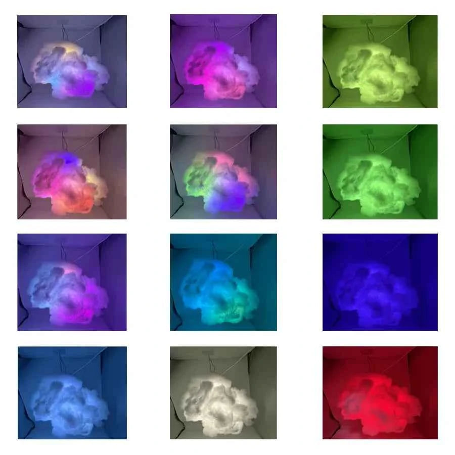 39.3inch 3D Thunder Cloud LED Ambient Light Remote and APP Control DIY Color Changing Light lamp for Game Room Party Club