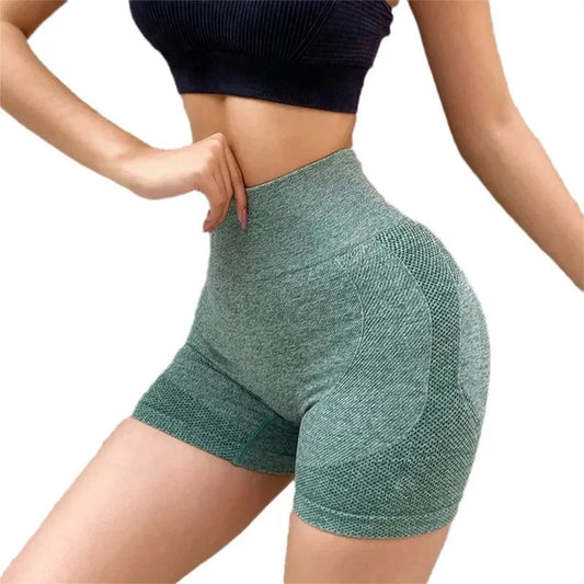 Women Yoga Shorts High Waist Butt Lifting Workout Fitness Tights Tummy Control Gym Running Stretched Pants Casual Sportswear SS69