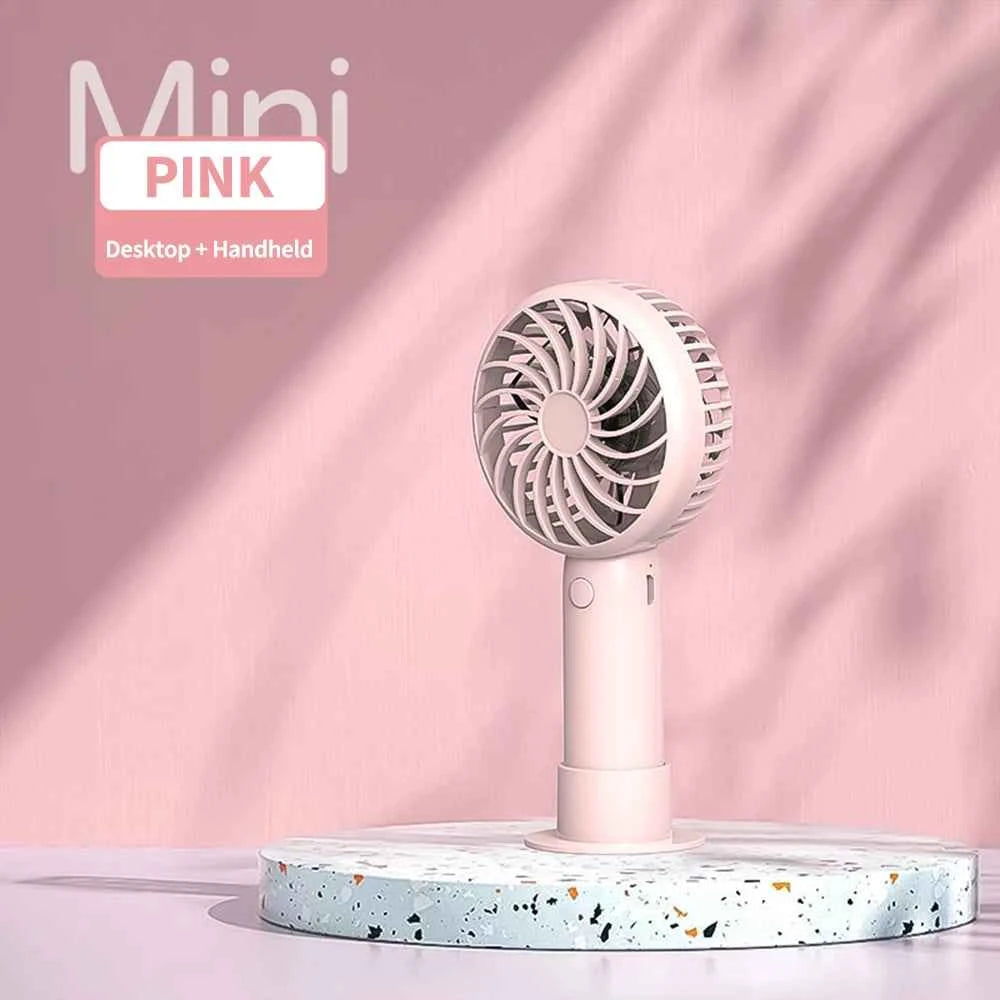 1200mAh Mini Portable FansHandheld USB Rechargeable Quiet Handheld FanAir cooler Outdoor Travel Hand Fans ventilation Fan