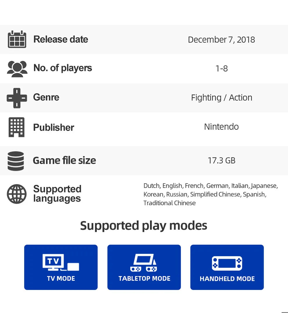 Super Smash Bros. Ultimate Nintendo Switch Game Deals Action Fighting and Multiplayer Genre for Switch OLED Lite Game Console SS69