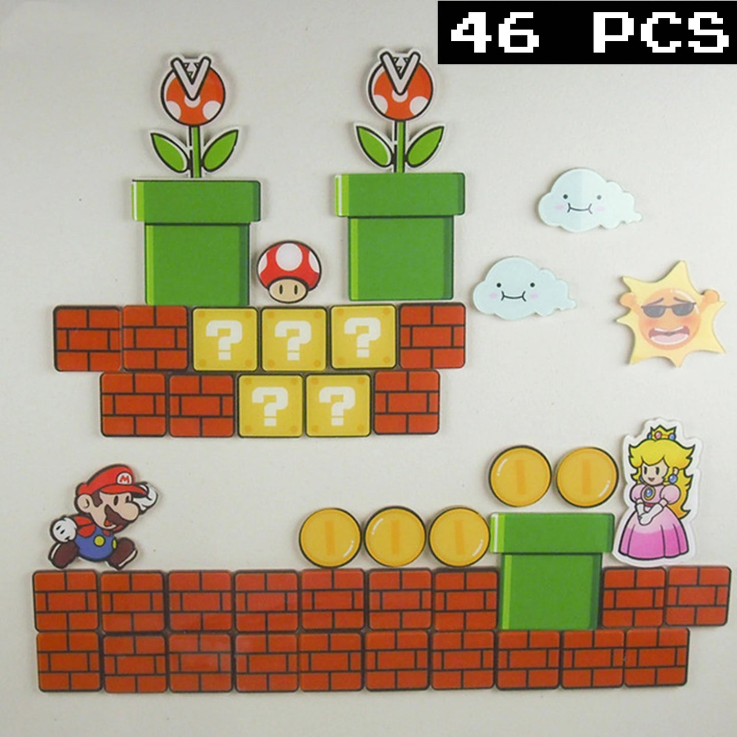 Bros Fridge Magnet Home Kitchen Convenience Sticker Cartoon Anime Photo Message Board Refrigerator Magnetic Stickers Home Dec