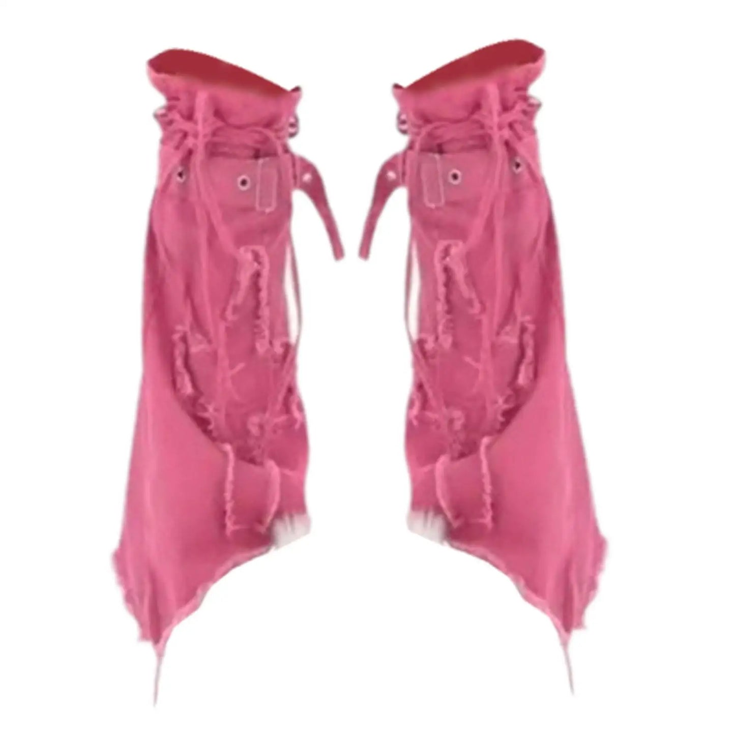 SS69 Y2K Grunge Thigh High Leg Warmers - Long Baggy Polyester Boot Cuffs