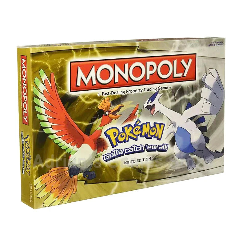 Pokemon MONOPOLY board game Johto and Kanto Edition English English Version Family Party Game Toy Children's Gift SS69 38.69 Johto Edition