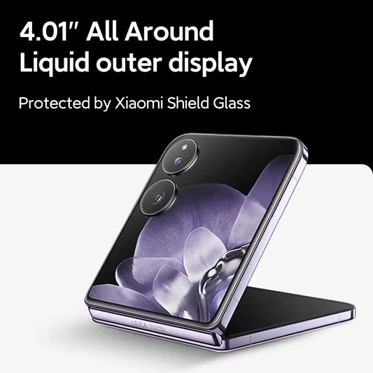 Global Version Xiaomi MIX Flip Snapdragon 8 Gen 3 Smartphone 4.01" All Around Liquid Outer Display 4780mAh Xiaomi Surge Battery SS69