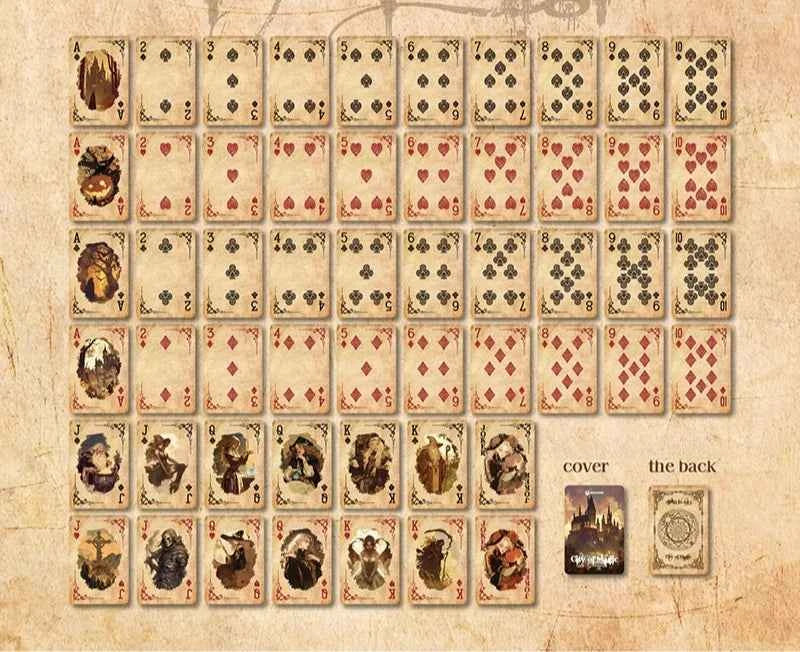 2 boxes/set Creative Retro Playing Cards Retro Castle Girl Blue Core Paper Material Strong and Durable Casual Game Tools