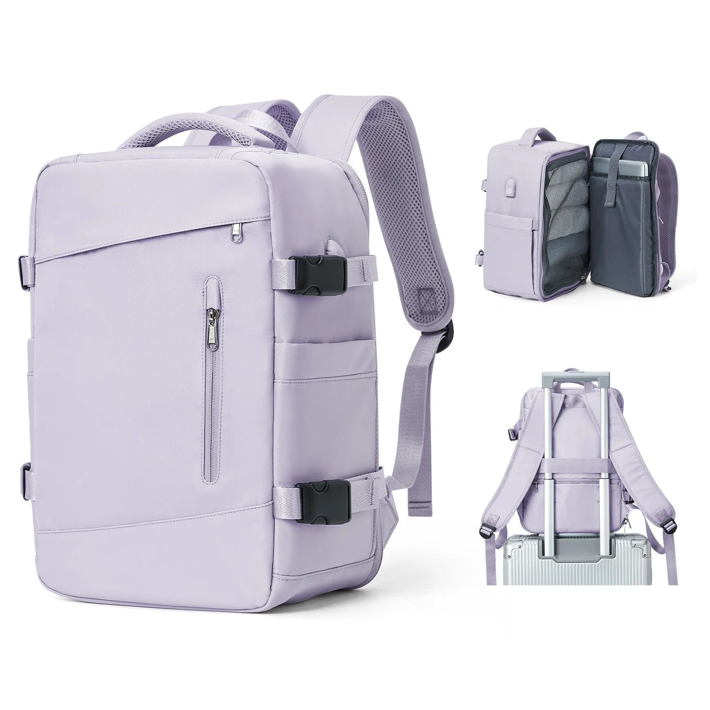 Women's Backpack Travel Suitcase Cabin Bag Aircraft Ryanair 40x20x25 Airplane Travel Bag Men Laotop Backpack Wizzair Carry On SS69 42.69 Purple