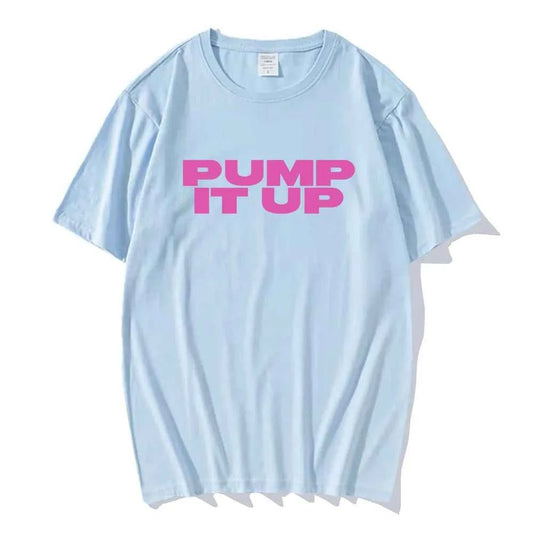 Pump It Up Pink Printing T-shirt The Substance Horror Movie Tshirts Short Sleeve Men/Women Men Tee-shirt Casual Film Graphic Tee