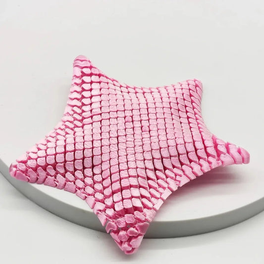 3D Printed Starfish Ornament 12cm Marine Animal Decor Ocean Themed Desk Toy Movable Joints Stress Relief Home Office Gift