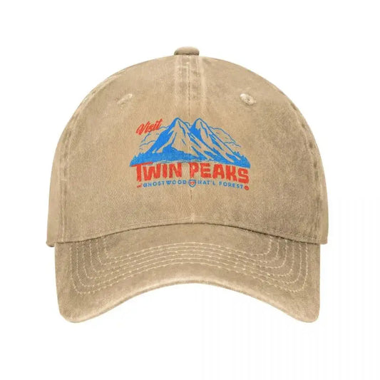 Twin Peaks Cotton Baseball Cap, Unisex Adjustable Trucker Hat, Lightweight Sports Cap with Medium Stretch, 100% Polyester Filled, PVC Coated, Machine Washable - Tie Dye Pattern SS69