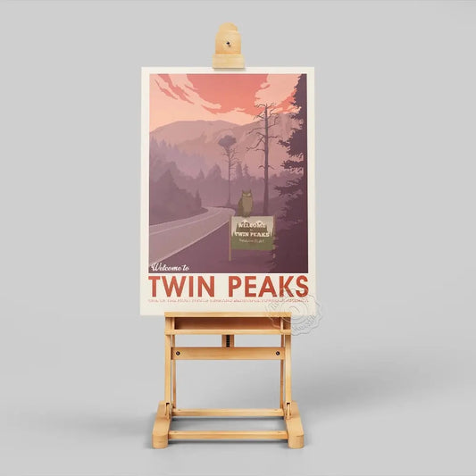 Twin Peaks TV Series Show Vintage Poster, American Teleplay David Lynch Art Prints, Travel City Landscape Wall Picture Decor SS69