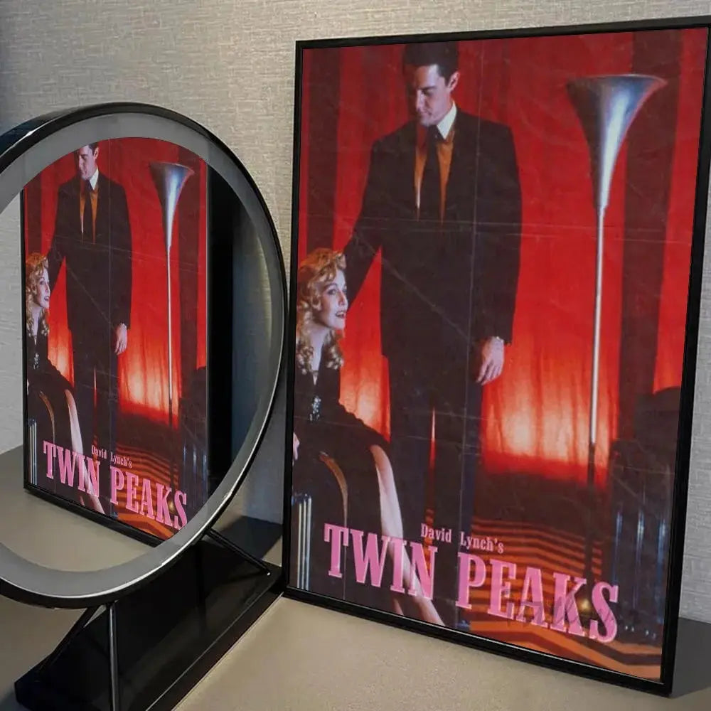 Twin Peaks TV Series Shows Poster Self-adhesive Art Waterproof Paper Sticker Coffee House Bar Room Wall Decor SS69 8.69 z5 / 10x15cm No Frame