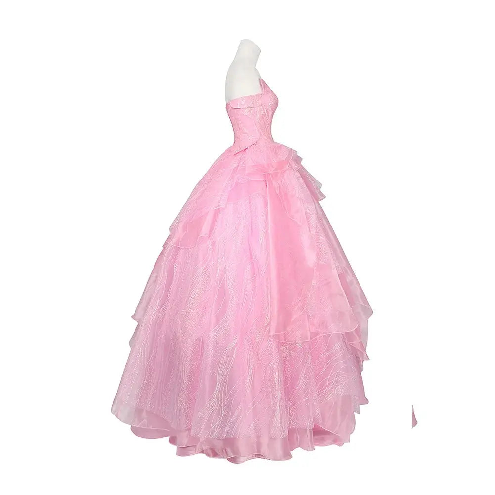 Wicked Glinda Cosplay Costume Disguise Women Pink Dress Halloween Carnival Party Outfits SS69