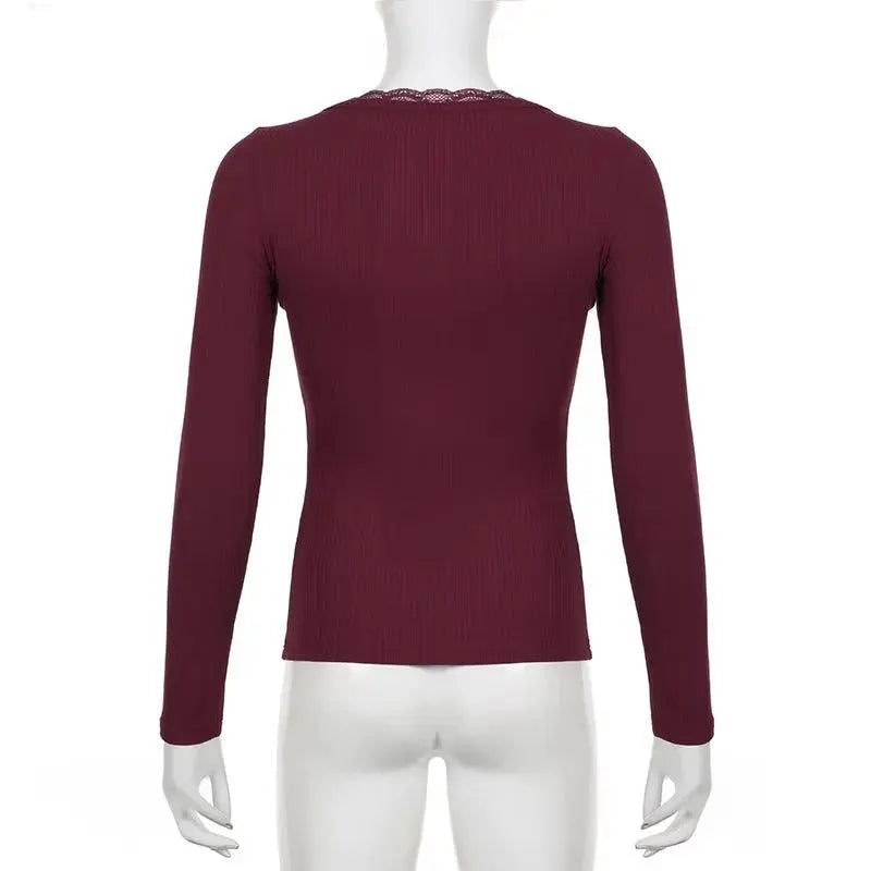 Y2K Button-Up Knitted New Year Christmas Coquette Aesthetic - SS69