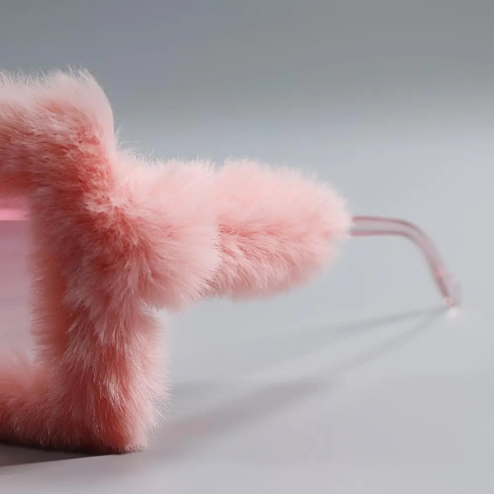 Y2K Plush Fuzzy Fashion Fashion Glasses For Women Men Funny Oversized Gradient Glasses For Beach Party Club SS69