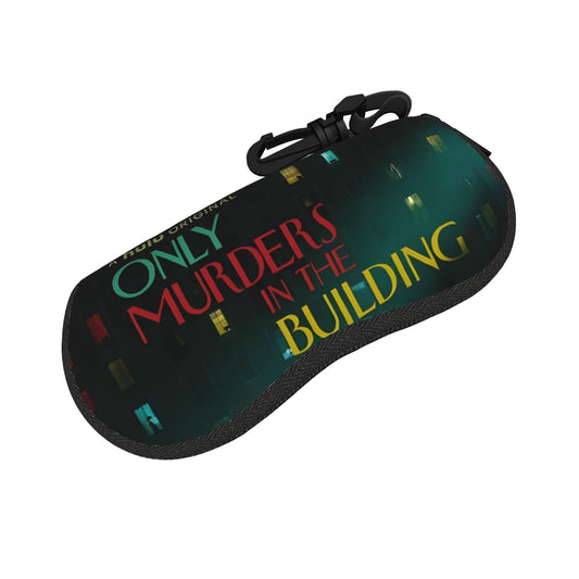 1pc Only Murders in the Building TV Show Logo Glasses Case - Iconic TV Series Design with Characters' Names, Zippered Waterproof & Scratch-Resistant Eyewear Holder, Ultra-Light Travel Case for Men & Women (Fits All Glasses Fr SS69