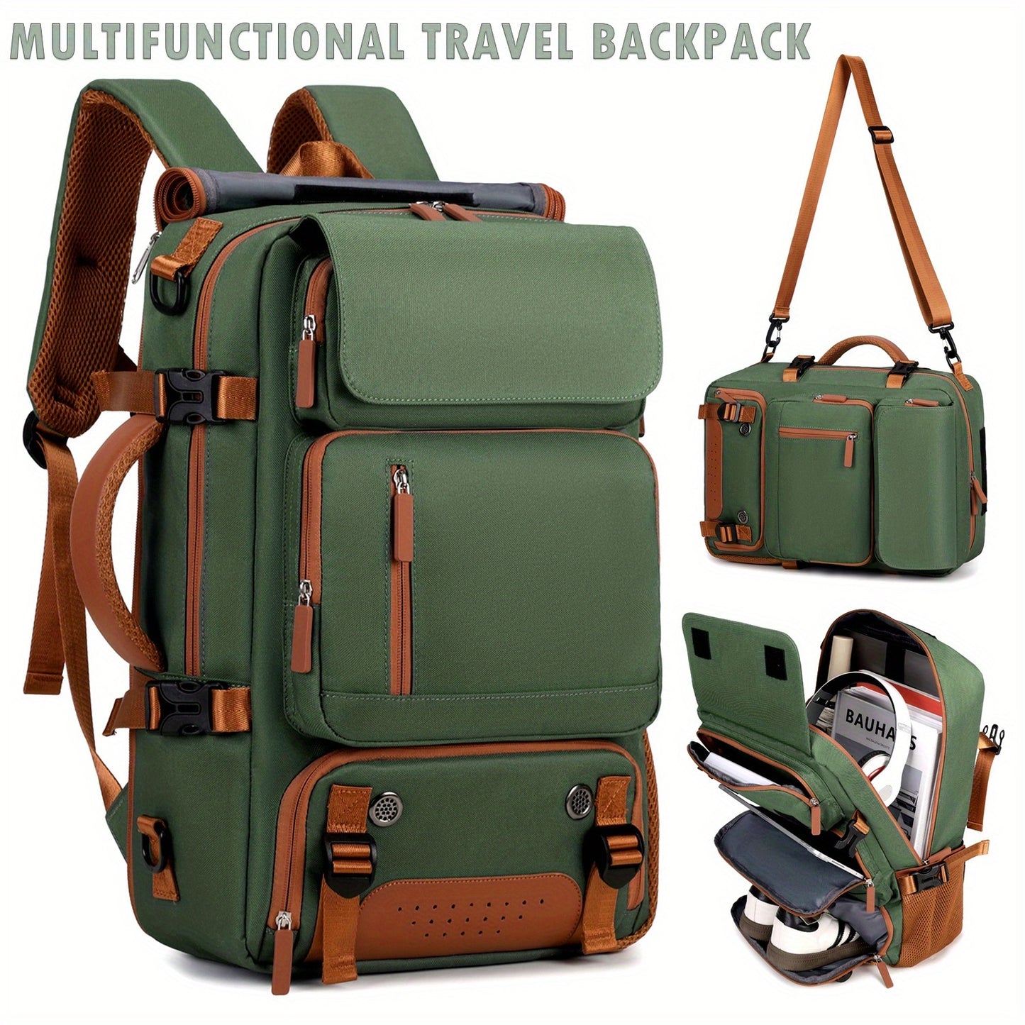 Large Capacity Laptop Backpack Compatible for 16-Inch Notebooks - Lightweight Soft Travel Hiking Bookbag with Adjustable Straps, Padded Back & Practical Pockets - Unisex Computer Backpack for, s, College ()