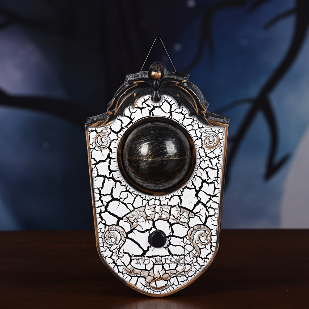 Sinister Haunted Doorbell - Luminous Ghostly Eye, Horror Sound Effects, and Animated Movement - Battery-Operated Halloween Decorative Hanging Prop for Universal, Oktoberfest, and Day of the Dead Celebrations (Requires 3 AAA B SS69 23.69 2