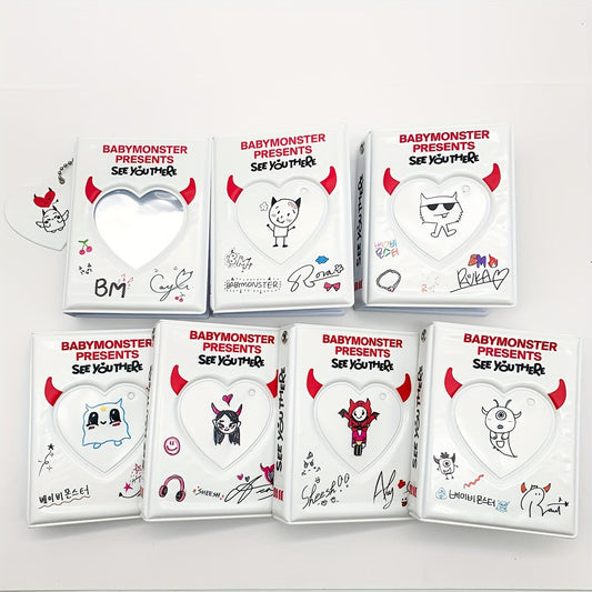 BABYMONSTER K-Pop Photocard Album - Faux Leather, Rectangular Storage for Rami, Ahyeon, Rora, Asa, Rukka, Chiquita, Pharita & More SS69