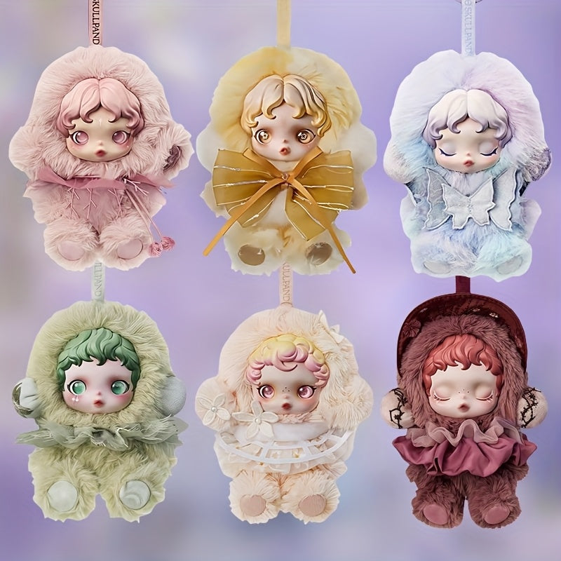 POP MART SKULLPANDA Plush Doll Mystery Box, Cute Chibi Collectible with Expressive Eyes, Soft PVC Huggable Pendant, Random Style Surprise Gift for Birthdays Christmas & Family Fun, Multi-Color Options, Ideal for Adults