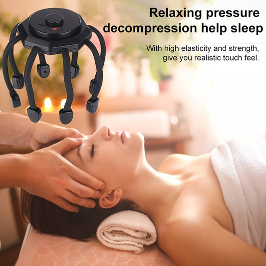 8-Finger Scalp Massager - Portable, USB Rechargeable Electric Head Massager with 3 Modes for Deep Relaxation And Relax, Relax Device | Modern Headgear | Rechargeable Battery, Scalp Massage SS69