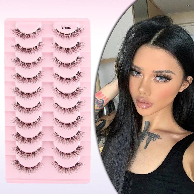 False Eyelashes 3/10 Pairs Natural Long Mink Lashes Strip Dramatic Fake Lashes Full Eye yelash Extension Makeup Faux Cils Tool - SS69