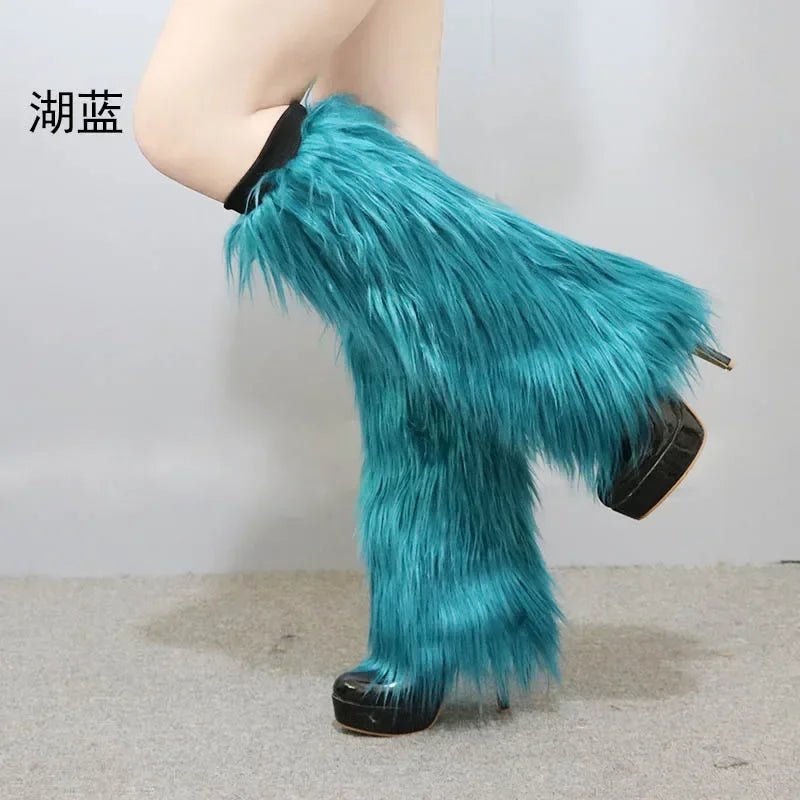 LED Leg Warmers Light Up Wraps Boot Covers Women Rave Outfit Glow Stocking Nightclub Party Clothes Accessories Tron Dance Wear - SS69