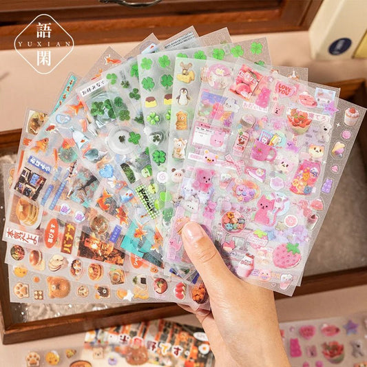 Mr. Paper, Peninsula Wild Series Material Stickers Flash Sand Vintage Cut Film Stickers Student Hand Account Decorative Stickers - SS69