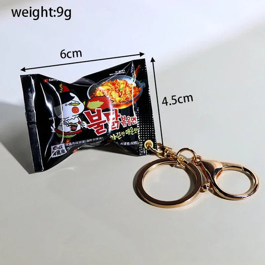 Simulation Instant Noodles Keychain On The Phone Mini Snacks Pendant Bag Pendant Christmas Gifts For The New Year - SS69