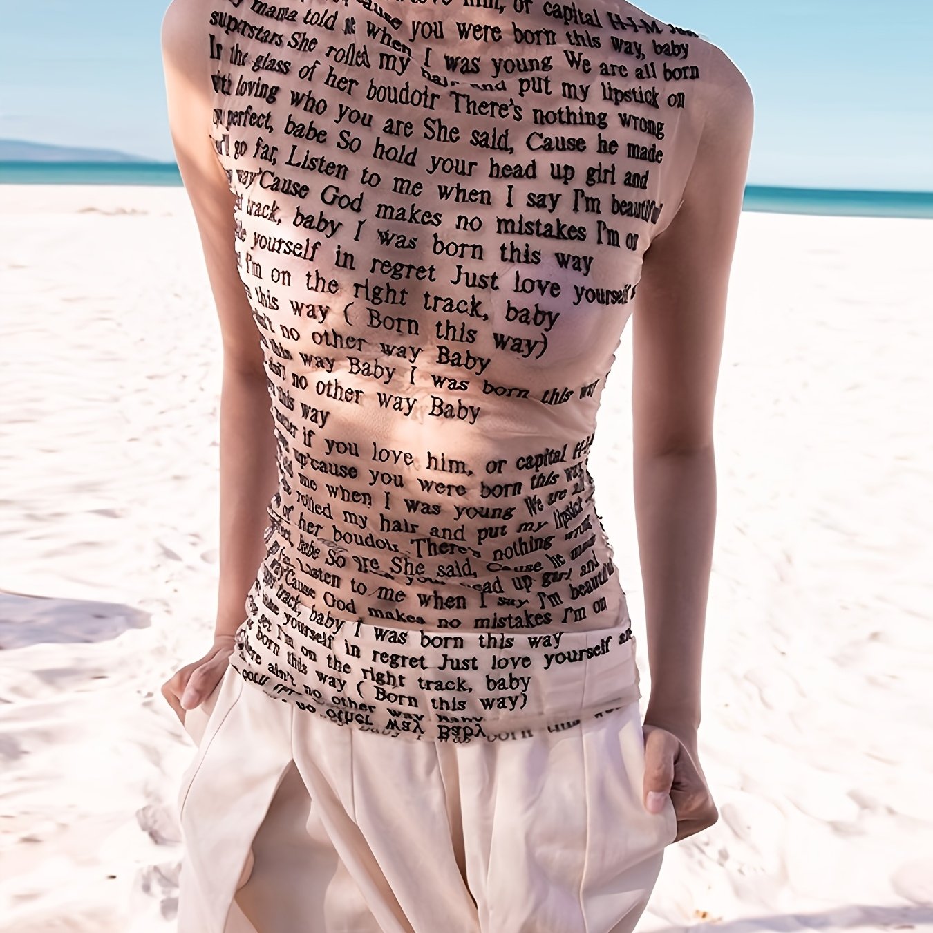 Spring And Summer New Fashion Printed Round-Neck Sleeveless Slim Top T-Shirt - SS69