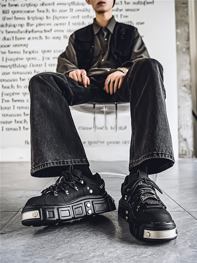 zhenyuezu Men's Stylish Casual Running Sneakers - Bright Pink, Durable & Non-Slip, Lace-Up with EVA Insole & PVC Sole, Perfect for Casual Attire, Street Style & Sports, Sports Footwear | Fashionforward Sneakers | Comfortable SS69