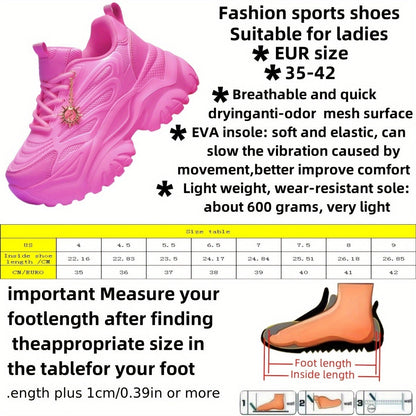 Women's Pink Fashion Skate Shoes with Sunflower Charm - Lightweight, Breathable Mesh Upper, EVA Sole for Shock Absorption, All-Season Comfort, Soft and Stylish Design for Casual Wear SS69