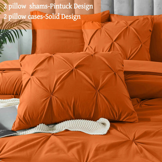 Cosybay 7pcs Comforter Set, Luxury Soft Fluffy Bedding, 1 Comforter 1 Fitted Sheet 1 Flat Sheet 4 Pillowcases & Pillow Cover, All Season Quilt Set Queen, Hypoallergenic Breathable Easy Care, Valentine's Day Gifts School Hallo