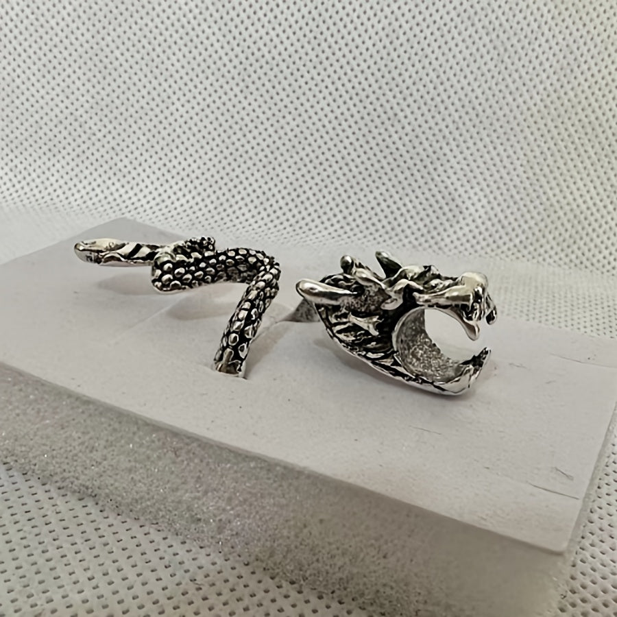 1 Stylish Dragon Design Cigarette Holder Ring - High Quality Metal, Unique Dragon Grip, Accessories for Smoking Lovers to Enhance Smoking - SS69