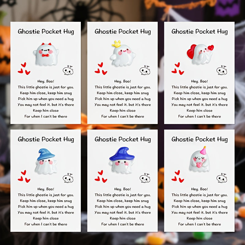 40pcs Halloween Cards with Pocket Hug - Cute Ghosts, Bats, Pumpkins - Spooky Cute Party Decorations, Birthday & Wedding Greeting Cards - Includes Hug Pocket for Easy Storage - Perfect for Halloween Party Favors, Gifts for Fam SS69