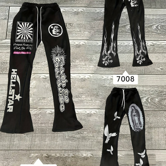 Guireniao 3pcs Set of High-End Birds' Pants, Autumn And Winter Outdoor Drawstring Sports Pants, Versatile And Casual SS69 47.69 XXL / Black+Black+Black