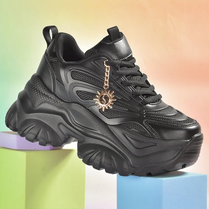 Women's Pink Fashion Skate Shoes with Sunflower Charm - Lightweight, Breathable Mesh Upper, EVA Sole for Shock Absorption, All-Season Comfort, Soft and Stylish Design for Casual Wear - SS69