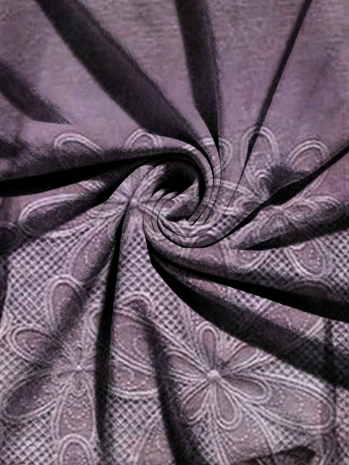 Plus Size - Plus Size, Plus Size Women'S Elegant Floral Print Sweatshirt - Long Sleeve Round Neck Sweater, Cozy Winter Casual Shirt for Office and Party Wear, Warm Fall/ Autumn-Friendly Clothing (Machine Washable)