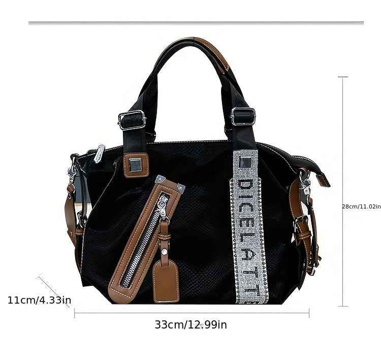 Ladies' Tote Bag, a Spacious Handbag for Travel, Can Be Carried on The Shoulder Or Crossbody.