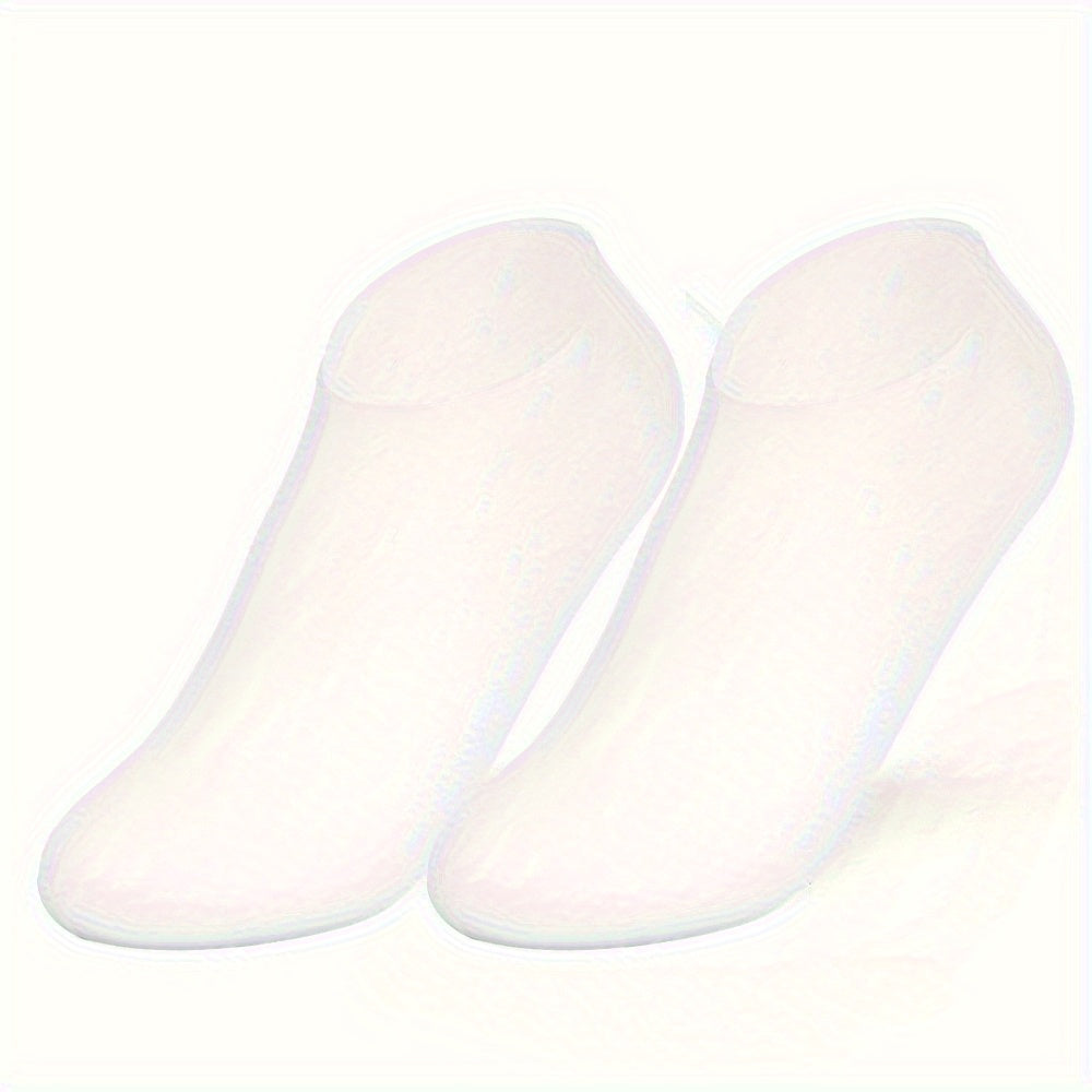 [A Pair Silicone Socks] Silicone Moisturizing Socks | A Pair for Dry, Cracked Heels And Rough Skin, Suitable for Both Men And Women | Great Gift for Mother's Day, Christmas, Or Ramadan SS69 8.69 White