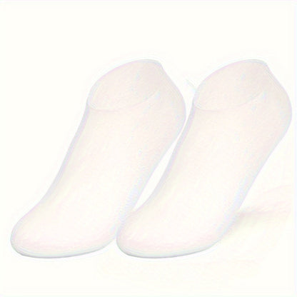 [A Pair Silicone Socks] Silicone Moisturizing Socks | A Pair for Dry, Cracked Heels And Rough Skin, Suitable for Both Men And Women | Great Gift for Mother's Day, Christmas, Or Ramadan SS69 8.69 White