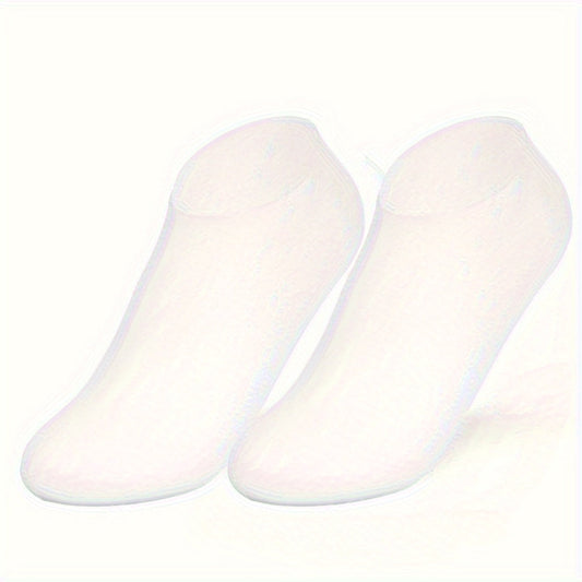 [A Pair Silicone Socks] Silicone Moisturizing Socks | A Pair for Dry, Cracked Heels And Rough Skin, Suitable for Both Men And Women | Great Gift for Mother's Day, Christmas, Or Ramadan SS69 8.69 White
