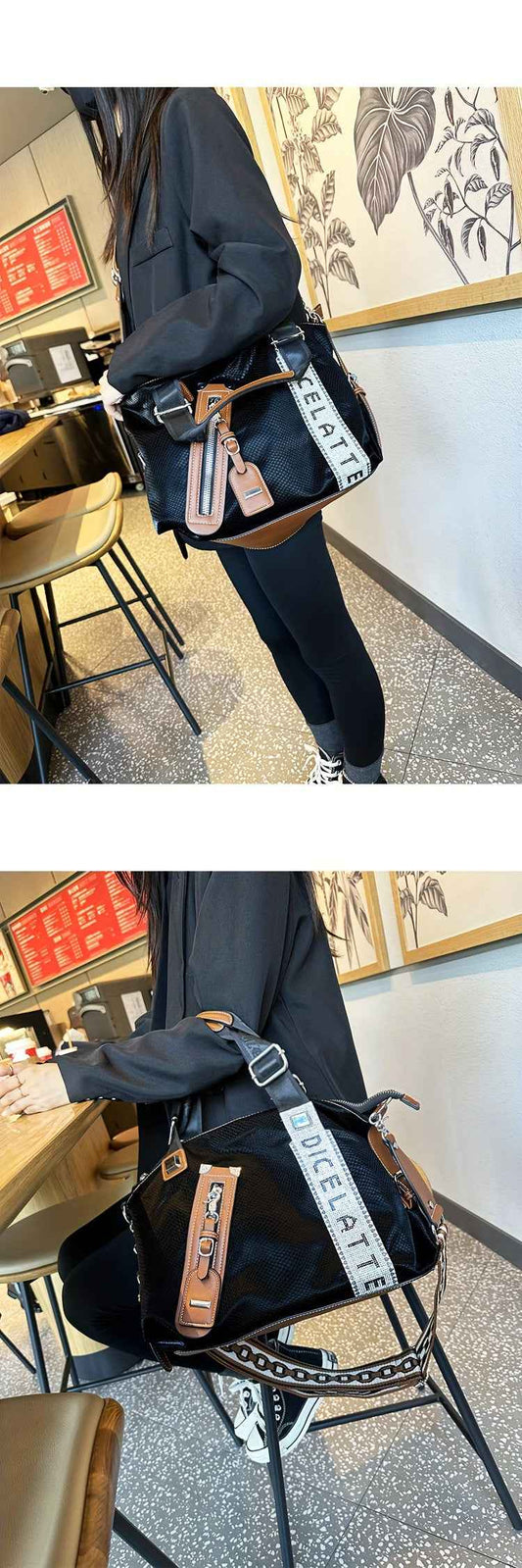 Ladies' Tote Bag, a Spacious Handbag for Travel, Can Be Carried on The Shoulder Or Crossbody.