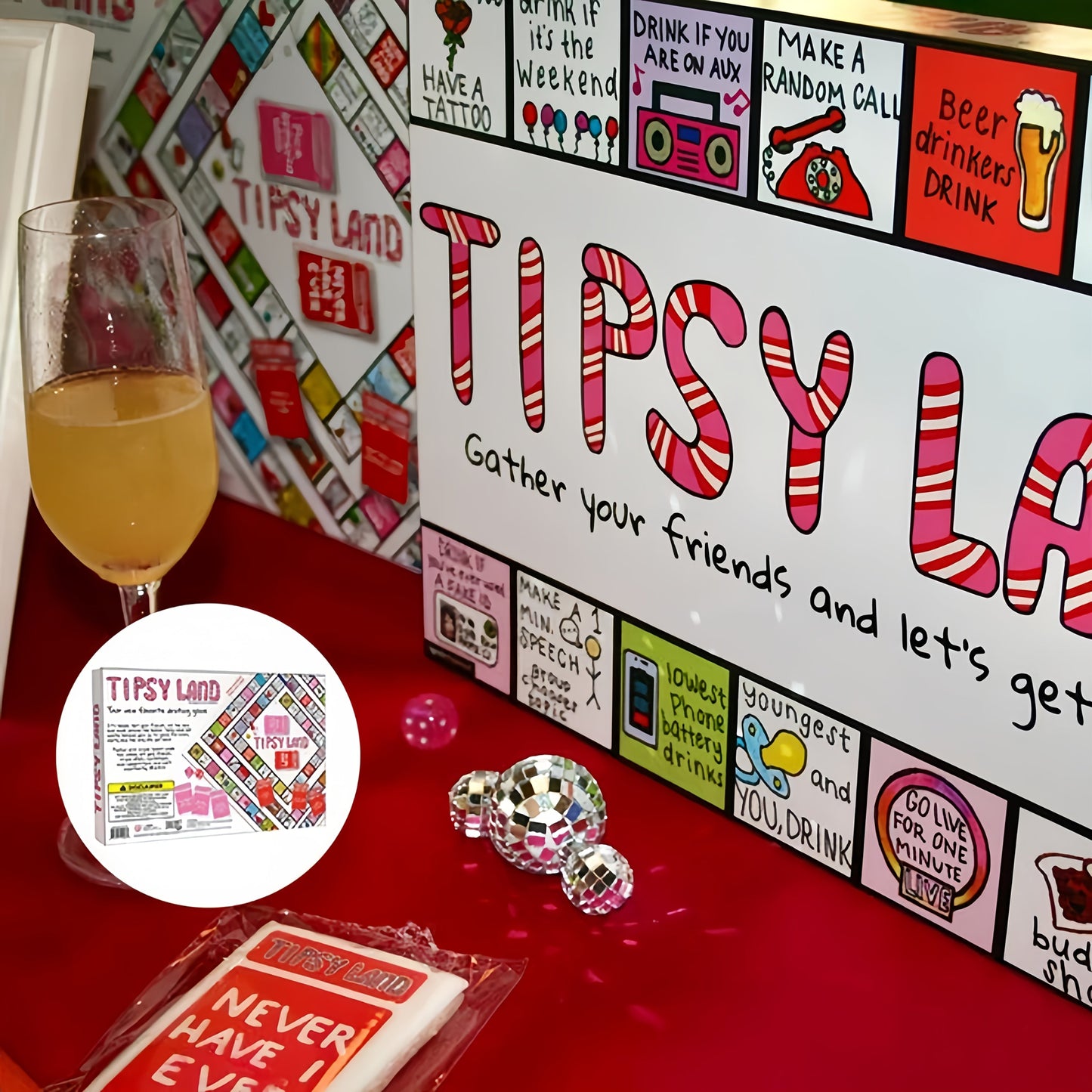 1pc Tispy Land Adult Party Game - 18+ Plastic Board Game for Singles, Girls' Nights & Holiday Celebrations (Christmas, Thanksgiving) - Fun Drinking Challenges & Interactive Activities SS69