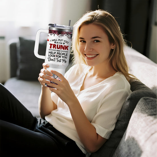 [Horror Cat Coffee Mug] Halloween Horror Cat Coffee Mug | 1pc Stainless Steel Insulated Cup 40oz with Lid & Straw, Large Capacity, White - Halloween Cat Cup SS69