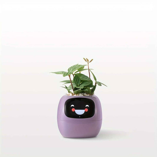 Cubidupi Smart Mini Planter Robot - Self-Watering Electronic Pet Plant Pot with Alerts, /Outdoor Plant Care, Cute Desktop Greenery Companion for Home, Office, Room - Low-Maintenance Gift (Compatible with Smart