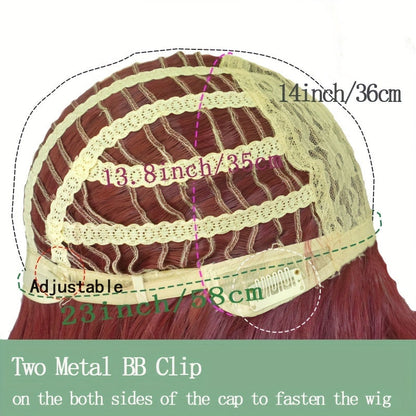 [Customer Favorite] Chic 44-Inch Long Curly Princess Wig with Bangs - Heat Resistant Synthetic Hair for Cosplay & Halloween, Natural Black to Orange-Red Gradient, Perfect for Christmas Parties & Costume Events SS69