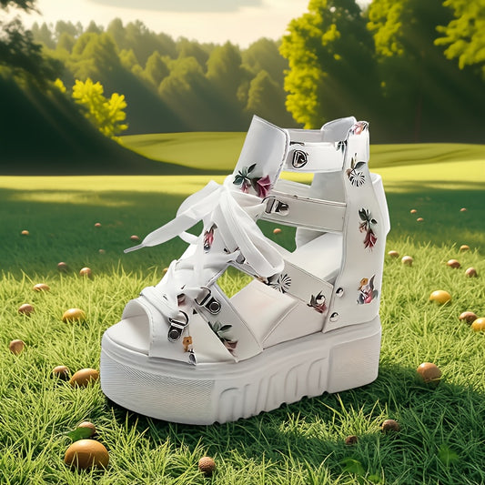 Elegant And Stylish Women'S Sandals with a Thick Sole, Designed for Comfort And Available in Larger Sizes.