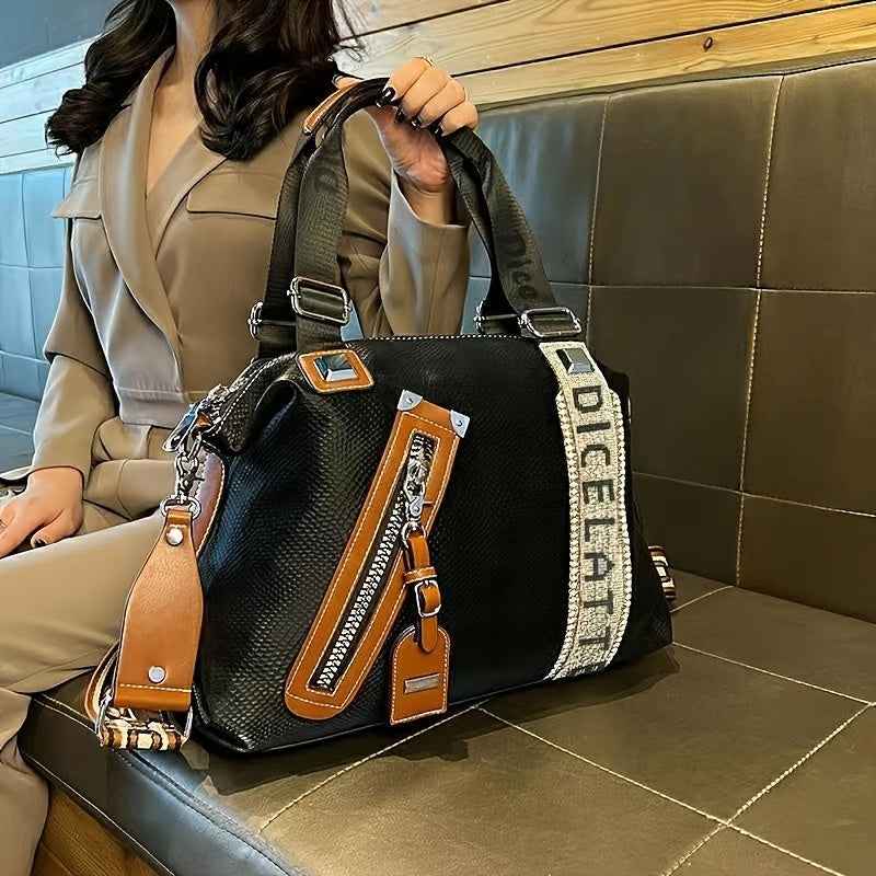 Ladies' Tote Bag, a Spacious Handbag for Travel, Can Be Carried on The Shoulder Or Crossbody.