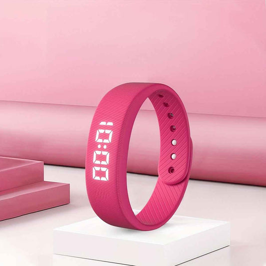 Silicone Sports Bracelet Display Bracelet for Men And Women, 30 Meters, Comfortable Silicone Strap Watch, Rechargeable Chronograph Sports Bracelet
