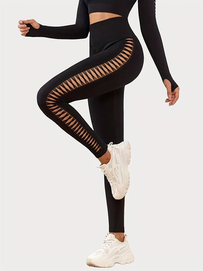 Seamless Lady Tie-Dye Yoga Pants, Side Hollow Butt Lift Workout Fitness Tights, Jogging Sports Leggings, Gym Clothing - SS69